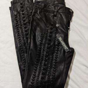 Lace Up Leather Pants